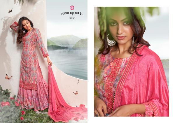 Rangoon Rangriti Muslin Jacquard Designer Readymade Suit